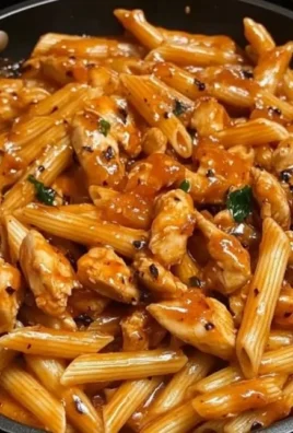 Delicious one-pan tangy honey BBQ chicken penne recipe served in a bowl.