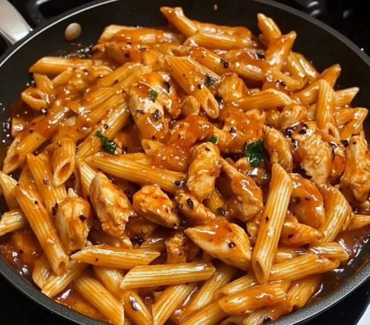 One-Pan Tangy Honey BBQ Chicken Penne