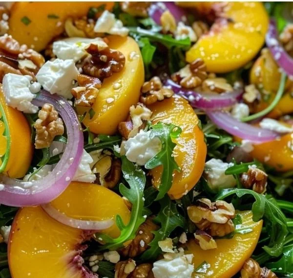 Peach Arugula Salad