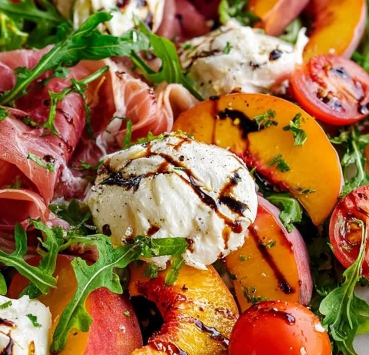 Peach Burrata Summer Salad