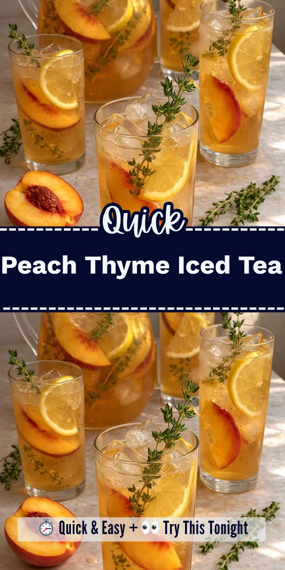 Peach Thyme Iced Tea