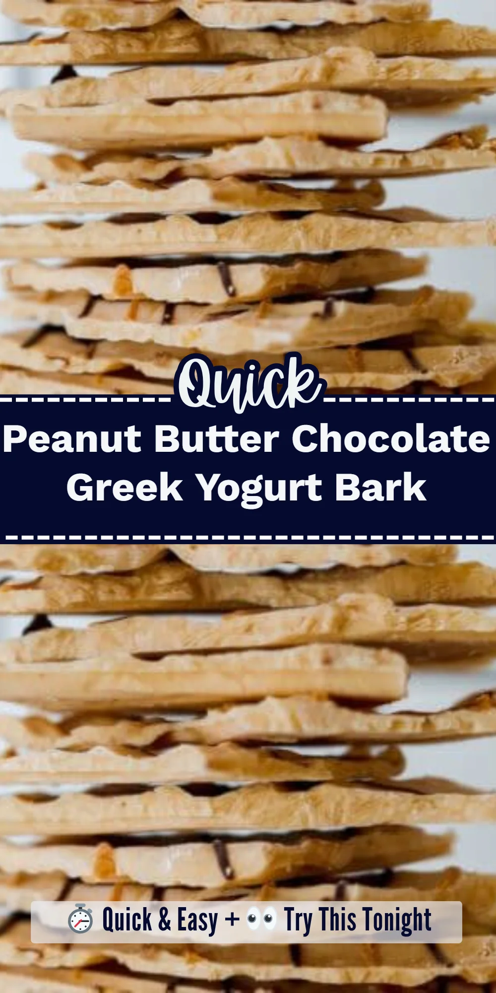 Peanut Butter Chocolate Greek Yogurt Bark