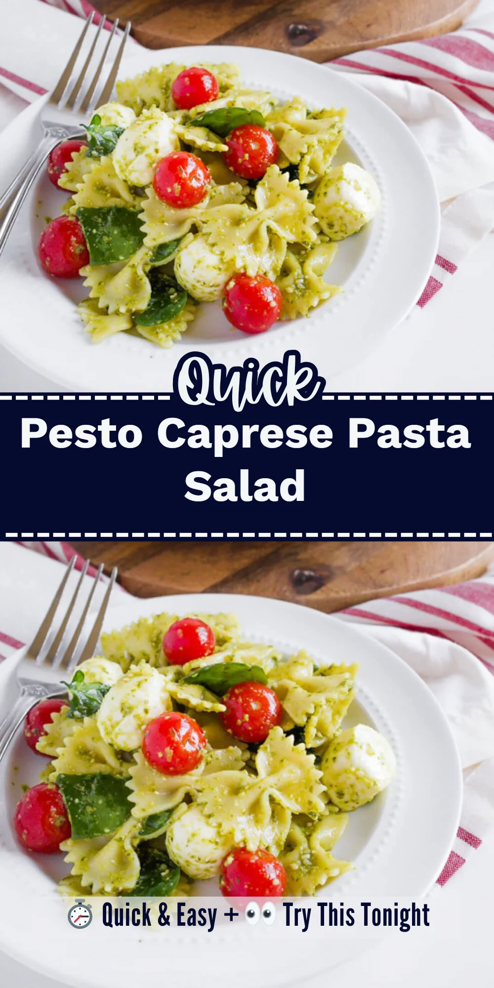 Pesto Caprese Pasta Salad