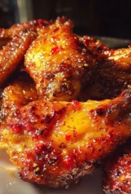 Pineapple Cowboy Candy Chicken Wings on a platter garnished with fresh herbs