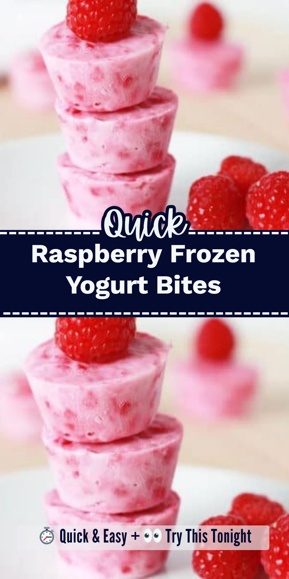 Raspberry Frozen Yogurt Bites