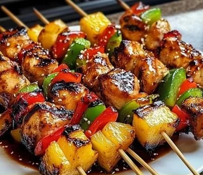 Savor the Flavor with Grilled Pineapple Chicken Kabobs Recipe