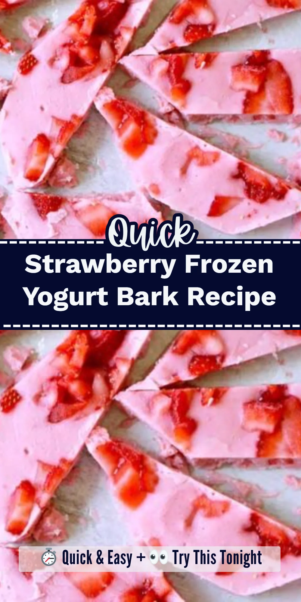Strawberry Frozen Yogurt Bark Recipe