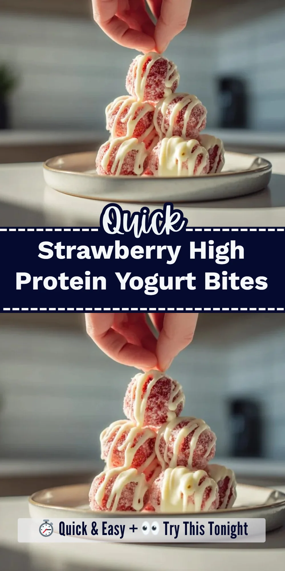 Strawberry High Protein Yogurt Bites