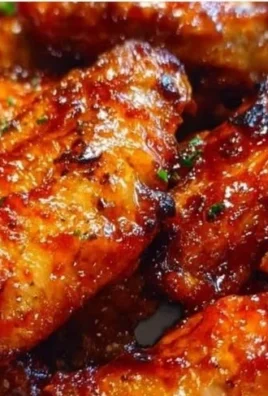 Crispy oven-baked honey BBQ chicken wings served on a platter