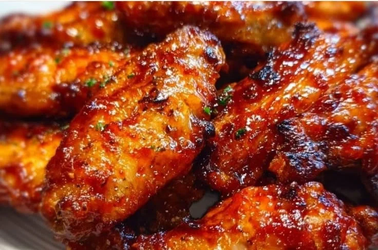 Tangy Crispy Oven-Baked Honey BBQ Chicken Wings