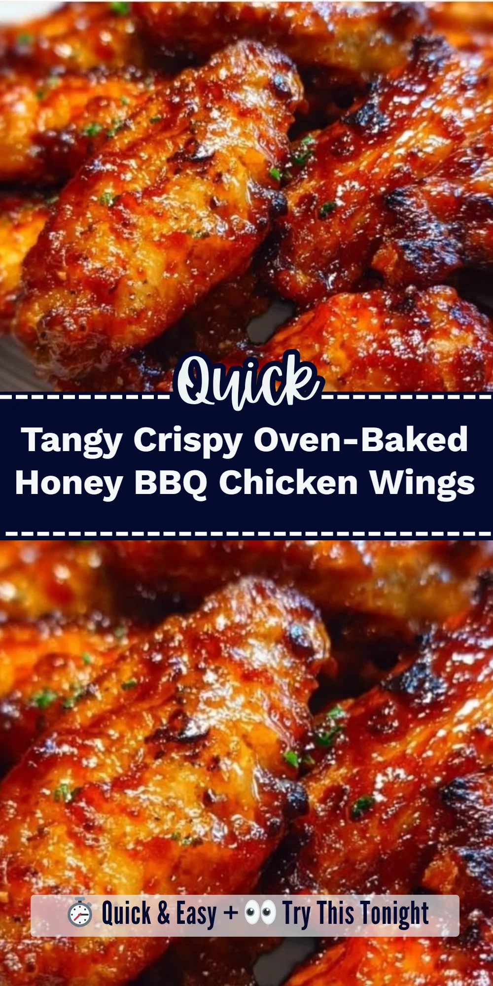 Tangy Crispy Oven-Baked Honey BBQ Chicken Wings