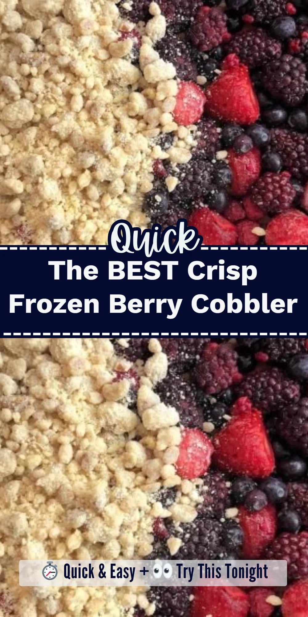 The BEST Crisp Frozen Berry Cobbler