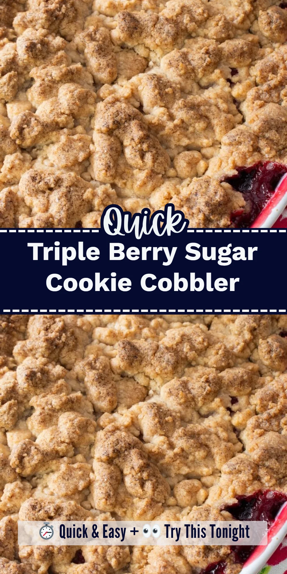 Triple Berry Sugar Cookie Cobbler
