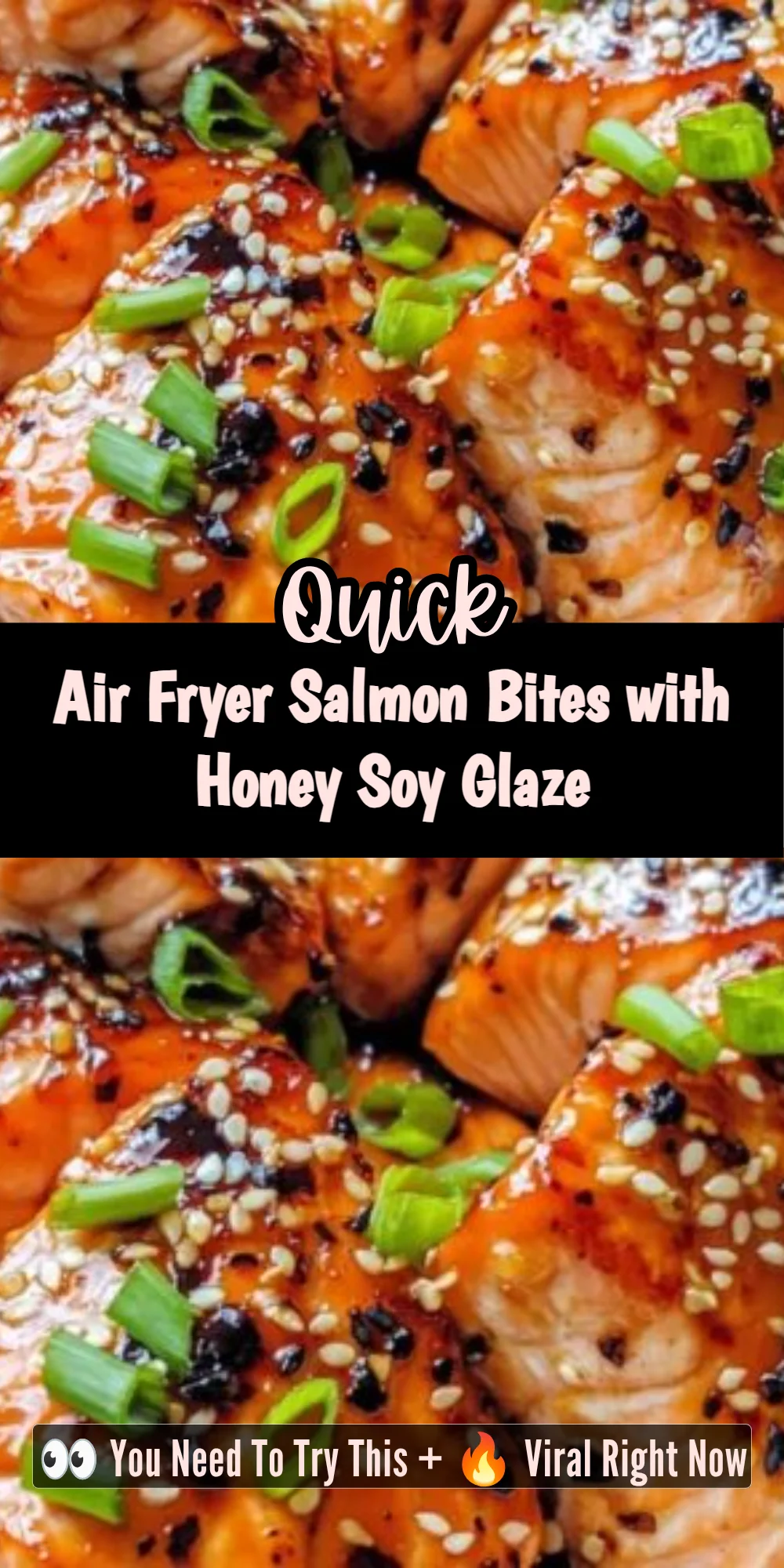 Air Fryer Salmon Bites with Honey Soy Glaze