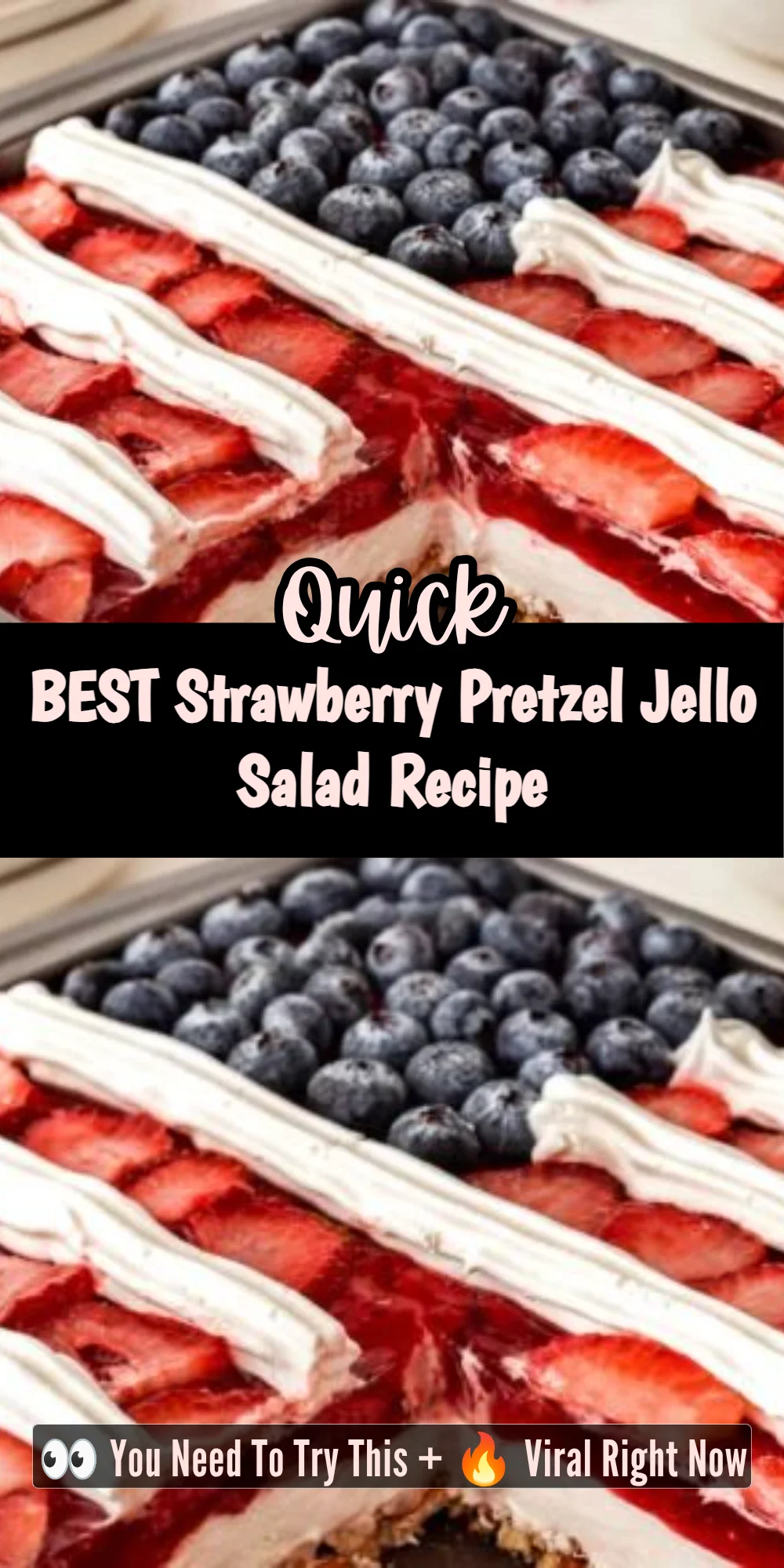 BEST Strawberry Pretzel Jello Salad Recipe