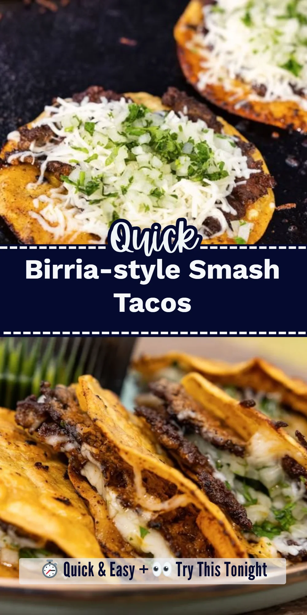 Birria-style Smash Tacos