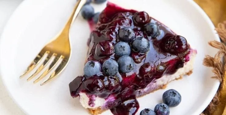 Blueberry Cottage Cheese Cheesecake