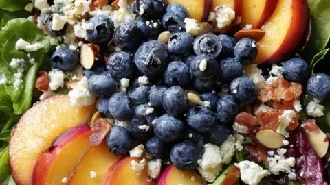 Blueberry Peach Feta Salad