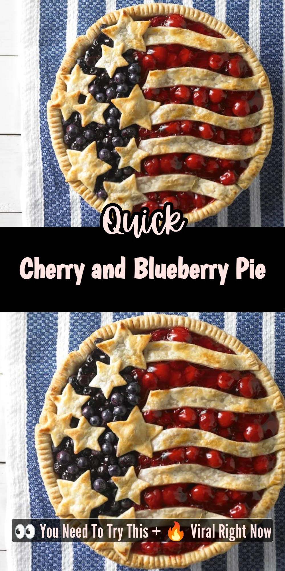 Cherry and Blueberry Pie