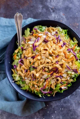 Fresh Chinese Chicken Salad with vegetables and sesame dressing