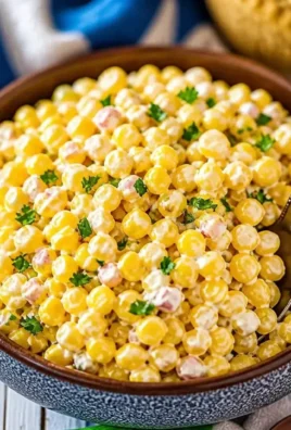 Delicious Crack Corn Salad with sweet corn and fresh vegetables in a creamy dressing.