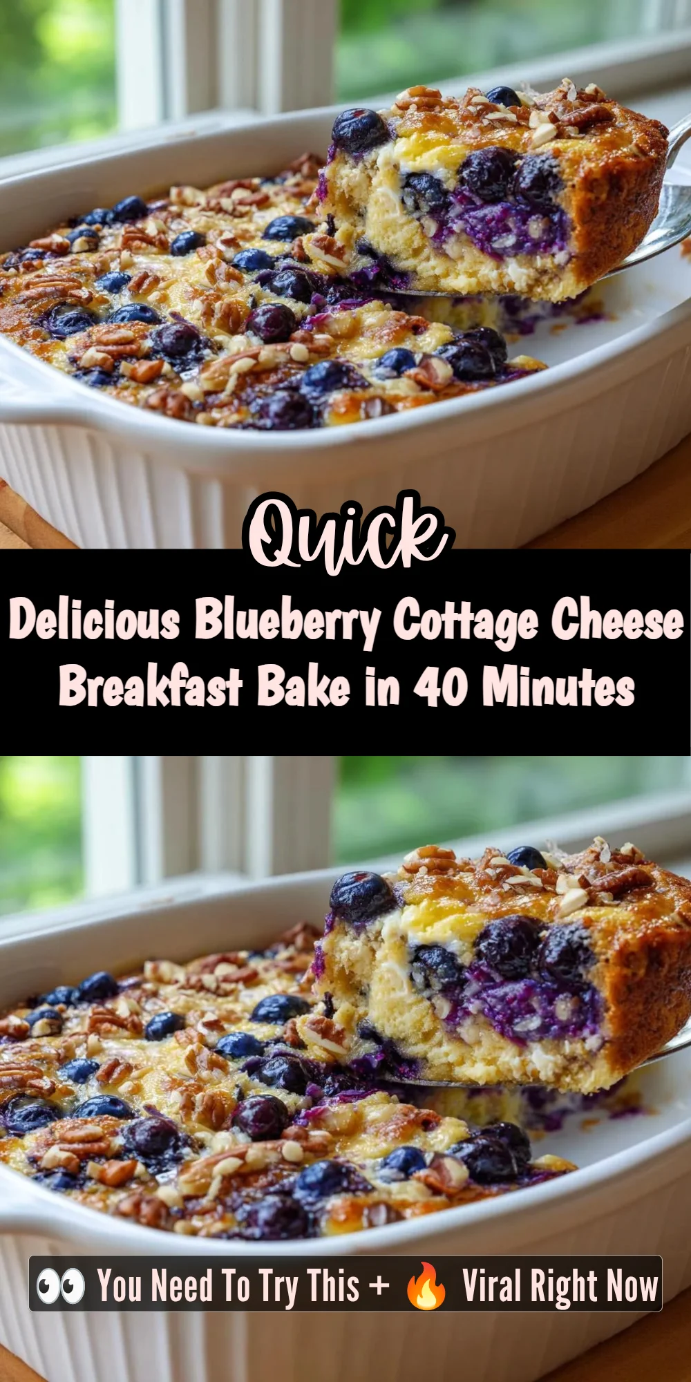 Delicious Blueberry Cottage Cheese Breakfast Bake in 40 Minutes