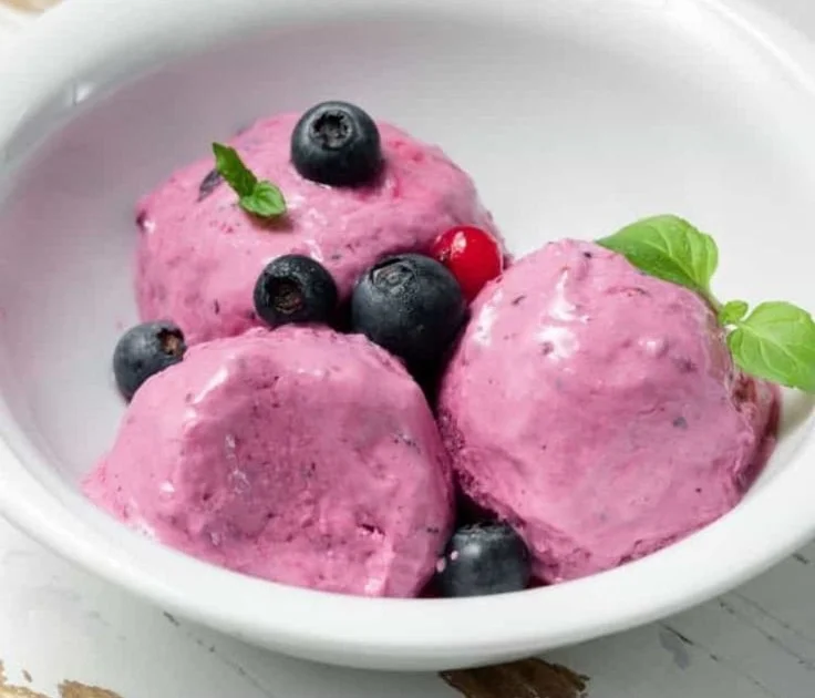 Delicious & Easy Berries Cottage Cheese Ice Cream