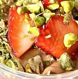 Delicious strawberry cups served in Dubai, a refreshing dessert option.