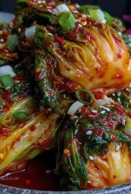 Quick kimchi made from scratch in 30 minutes with fresh ingredients