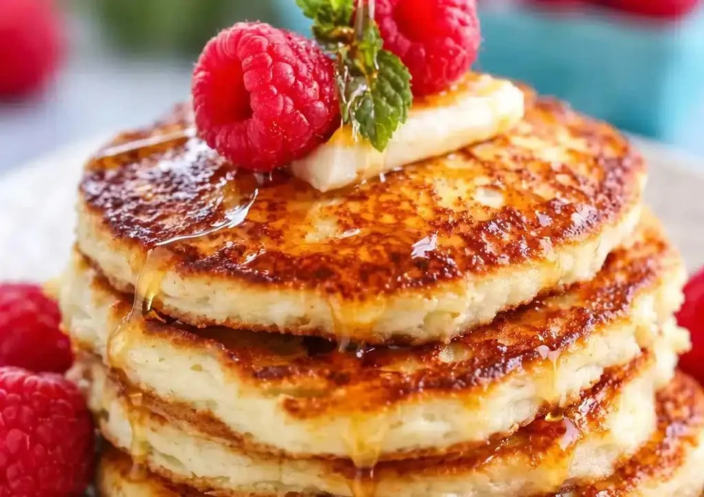 Fluffy Cottage Cheese Pancakes
