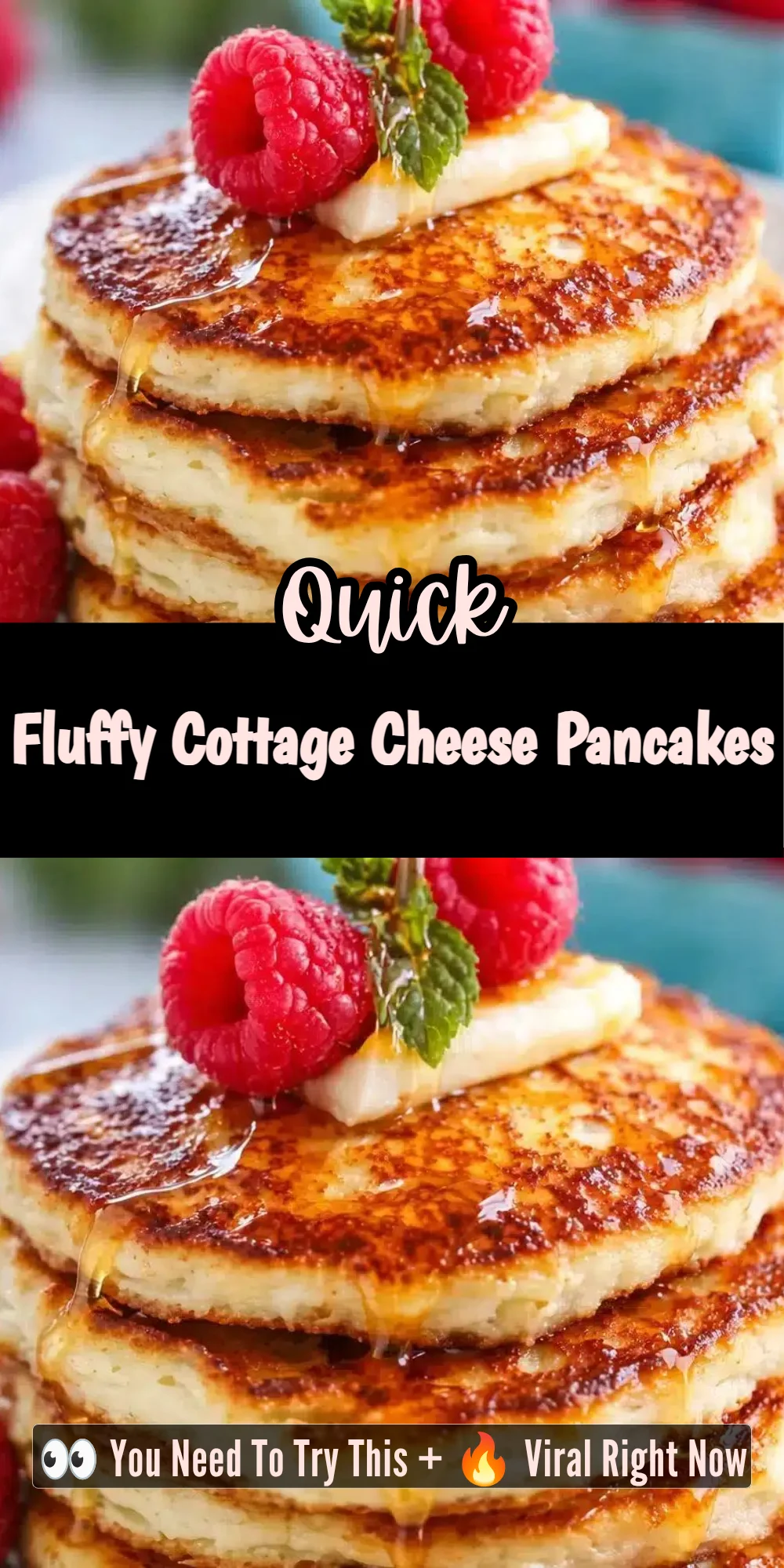 Fluffy Cottage Cheese Pancakes
