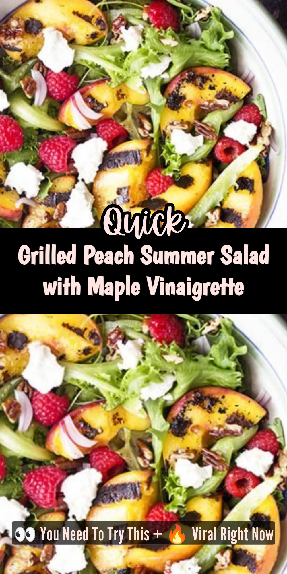 Grilled Peach Summer Salad with Maple Vinaigrette