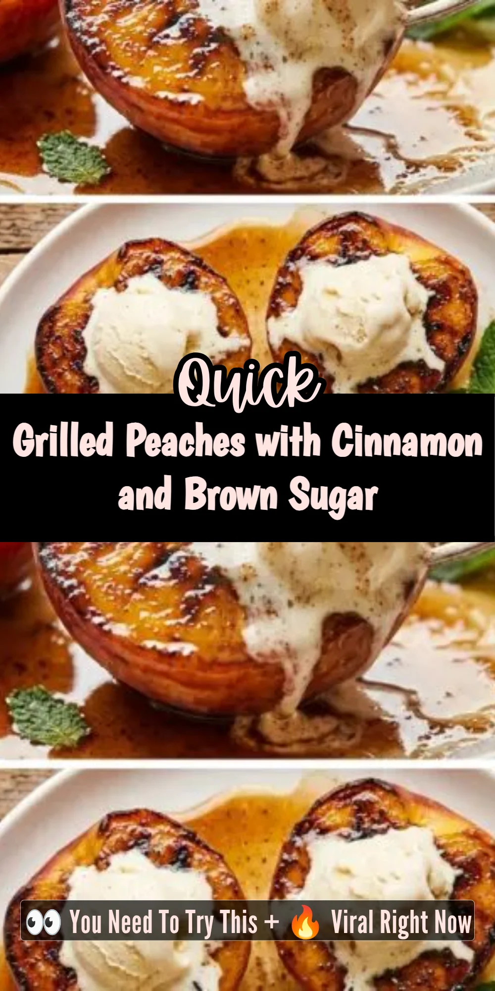 Grilled Peaches with Cinnamon and Brown Sugar