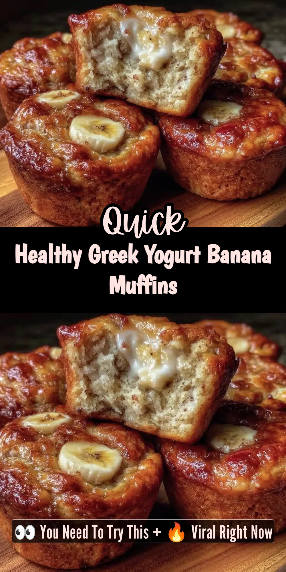 Healthy Greek Yogurt Banana Muffins