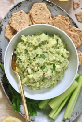 Herby avocado egg salad served in a bowl, perfect for a quick lunch