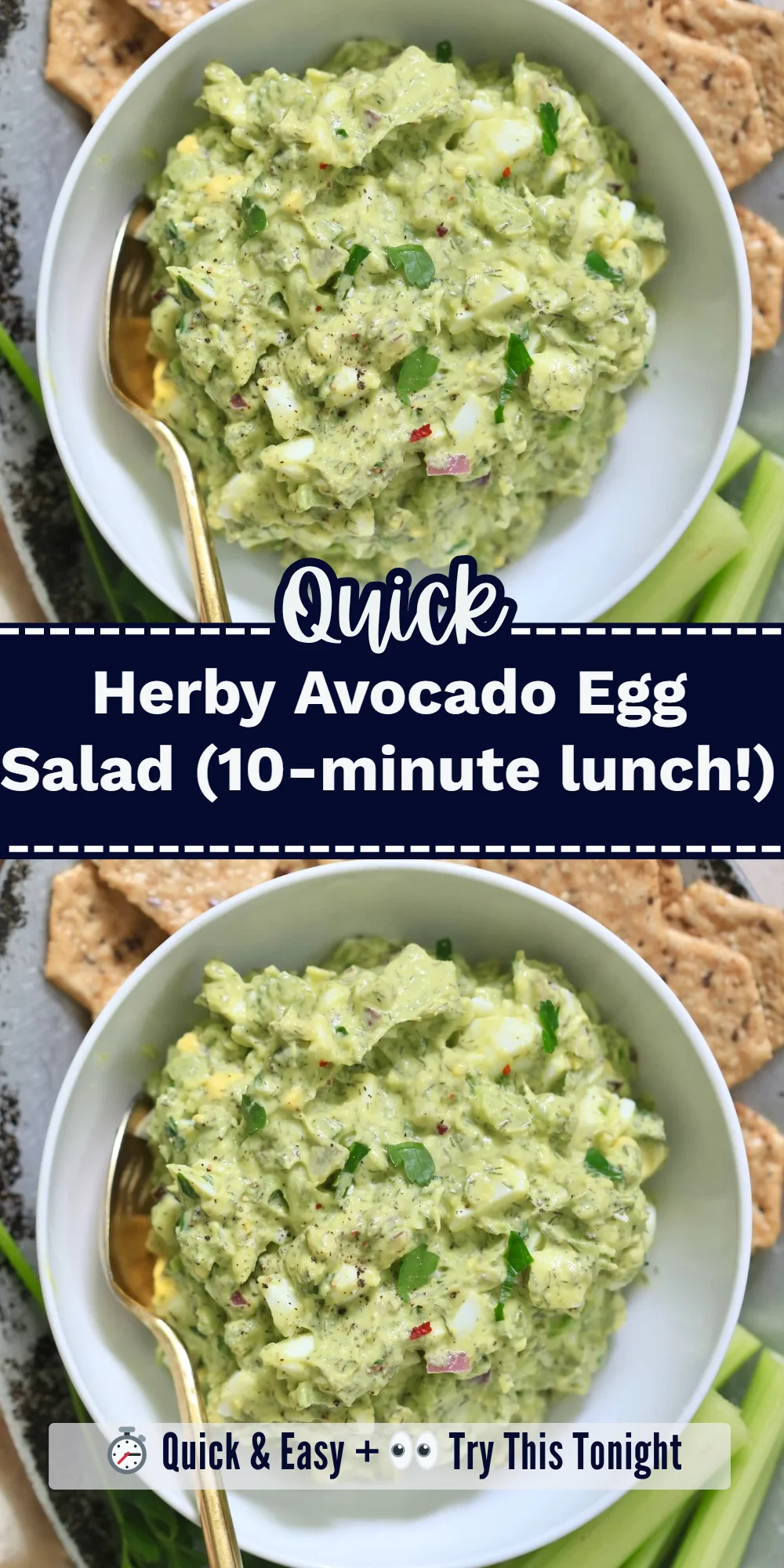 Herby Avocado Egg Salad (10-minute lunch!)