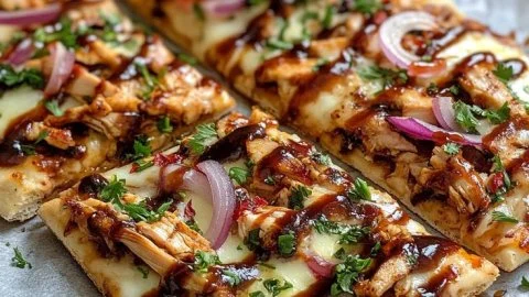 High Protein BBQ Chicken Flatbread