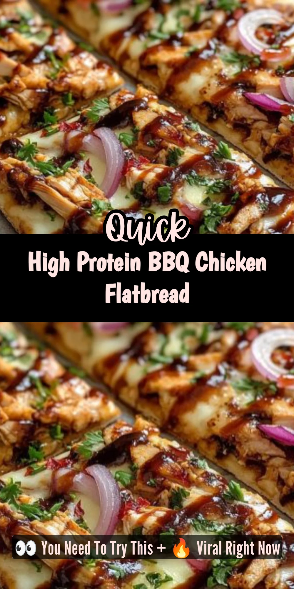 High Protein BBQ Chicken Flatbread