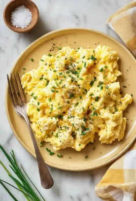 Delicious homemade cottage cheese scrambled eggs served on a plate