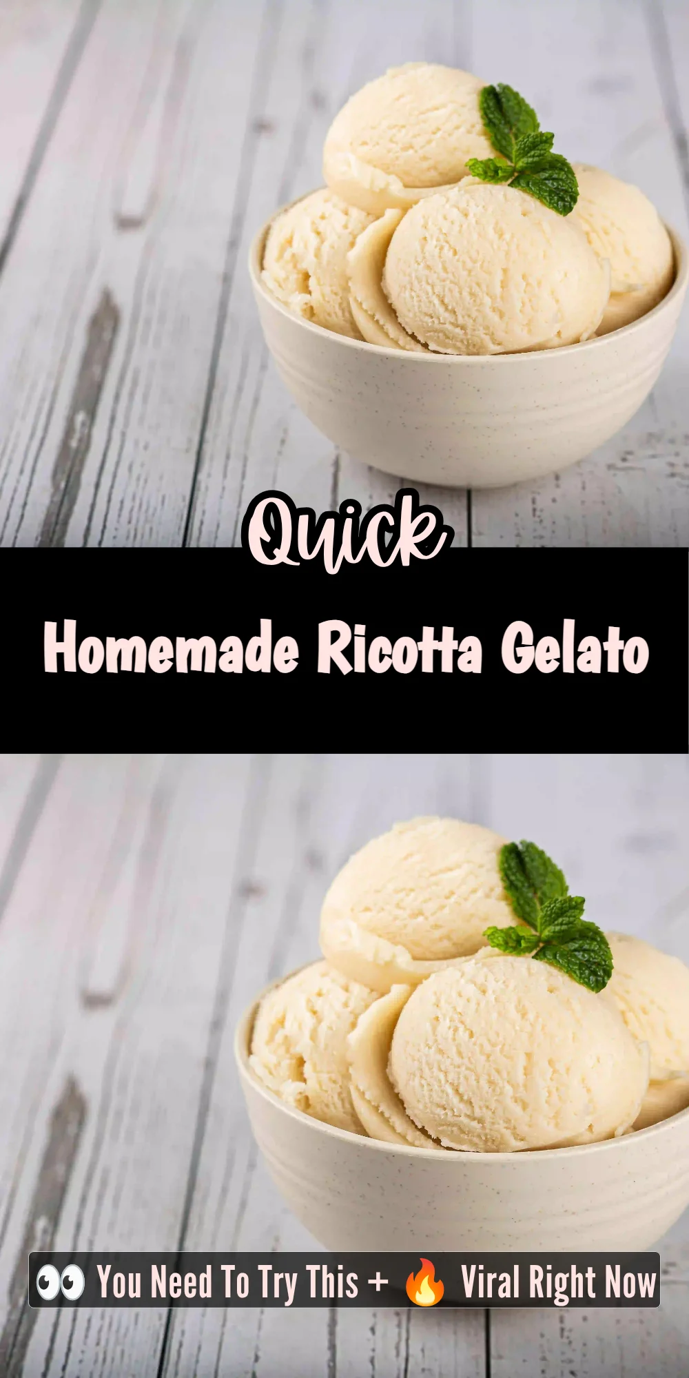 Homemade Ricotta Gelato