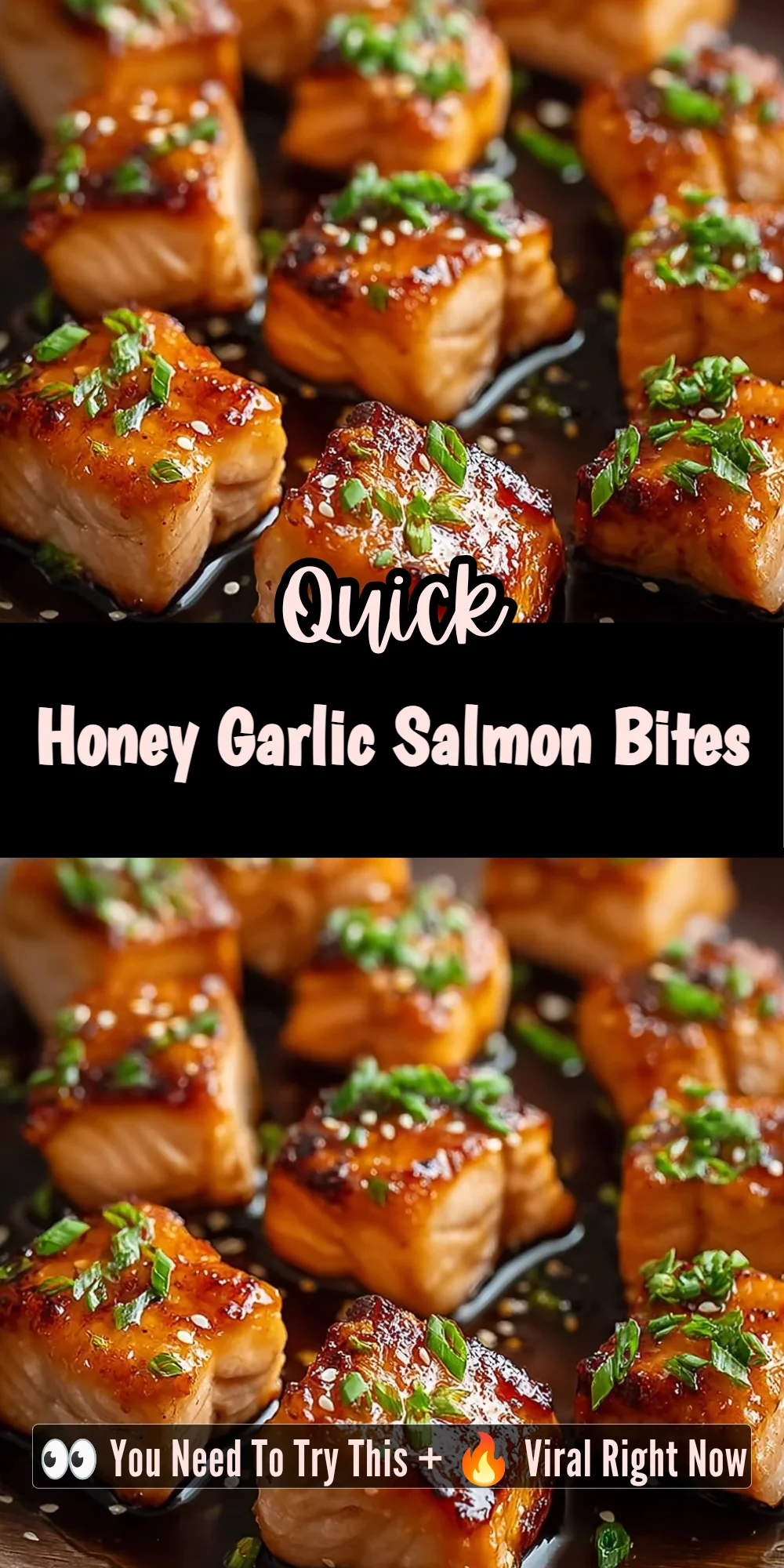 Honey Garlic Salmon Bites