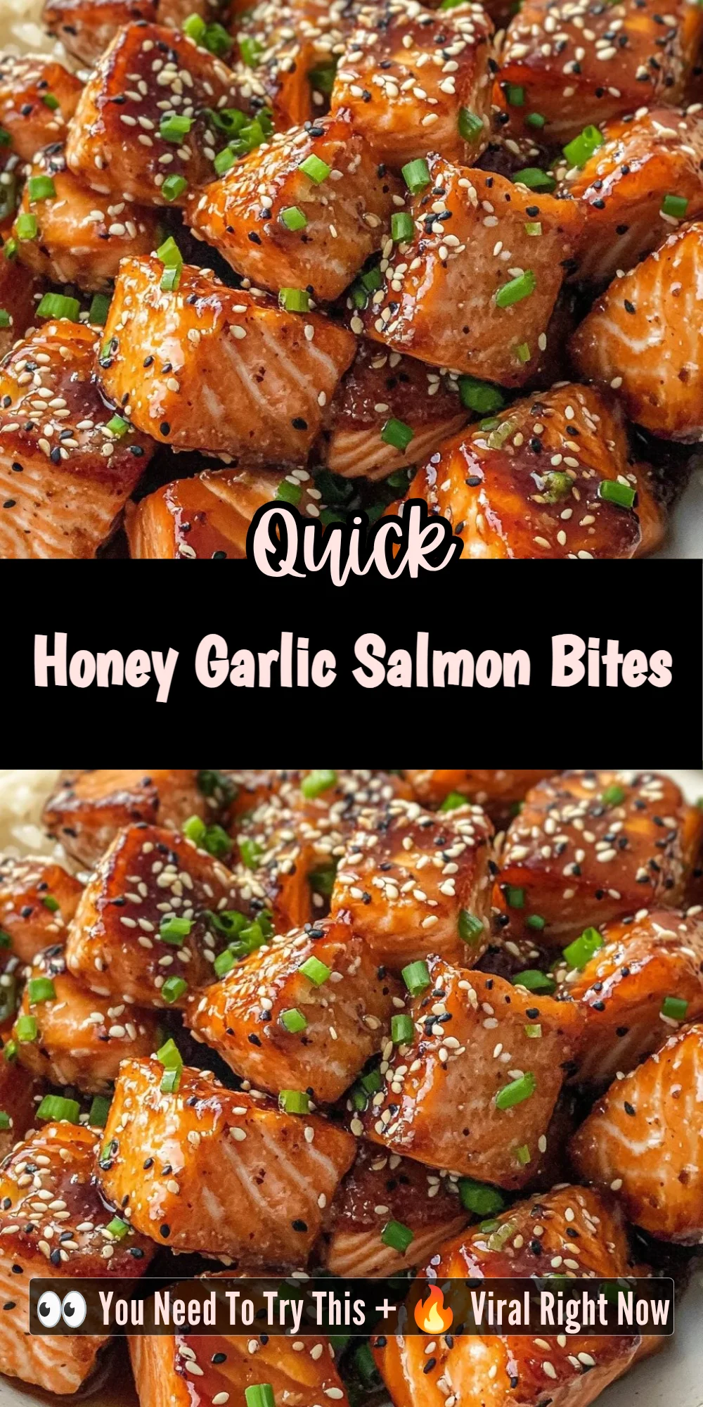 Honey Garlic Salmon Bites