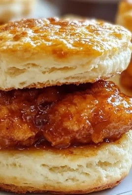 Hot honey chicken biscuits served on a plate with crispy edges and honey drizzle
