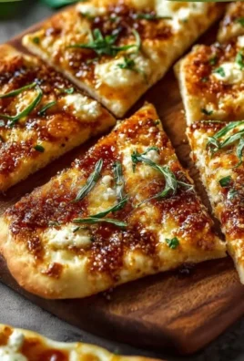 Delicious hot honey garlic flatbread pizzas topped with fresh ingredients.