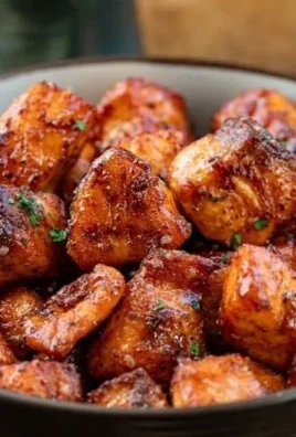 Delicious Hot Honey Salmon Bites served on a platter