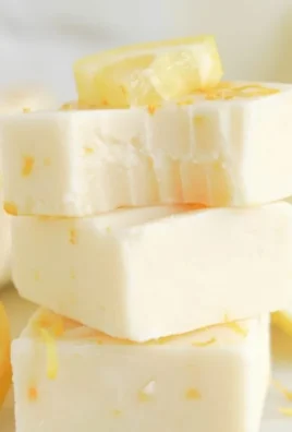 No bake lemon fudge dessert prepared with fresh lemon flavor