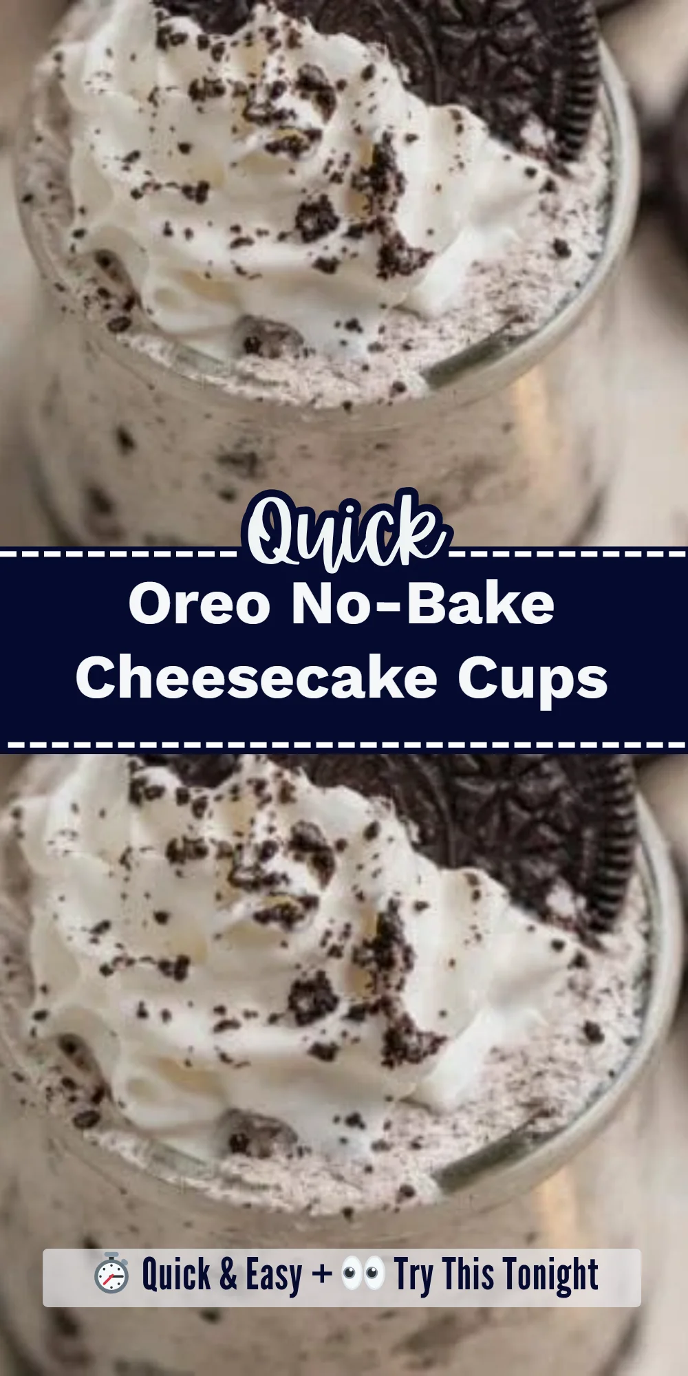 Oreo No-Bake Cheesecake Cups