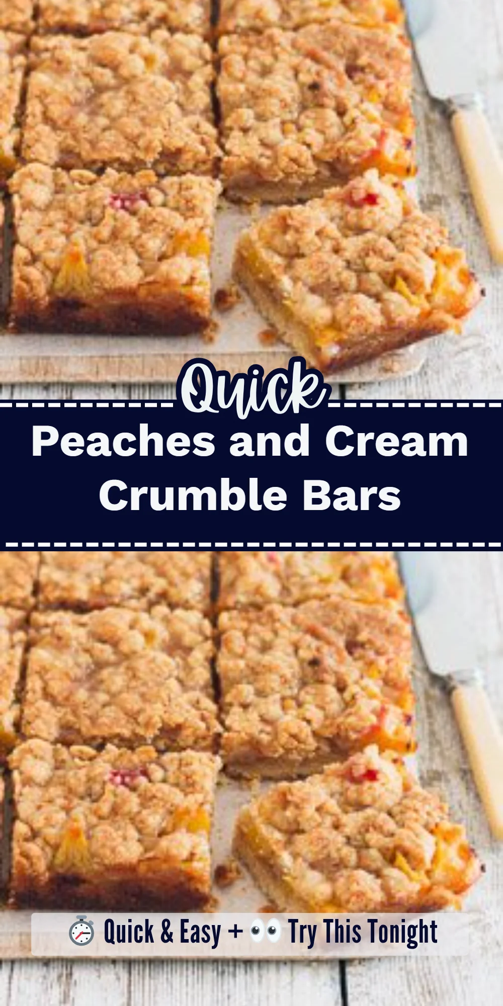 Peaches and Cream Crumble Bars