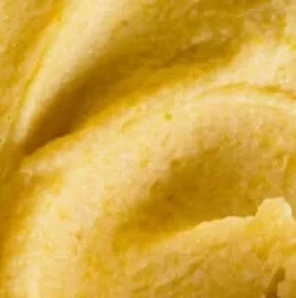 Delicious pistachio cream filling in a dessert