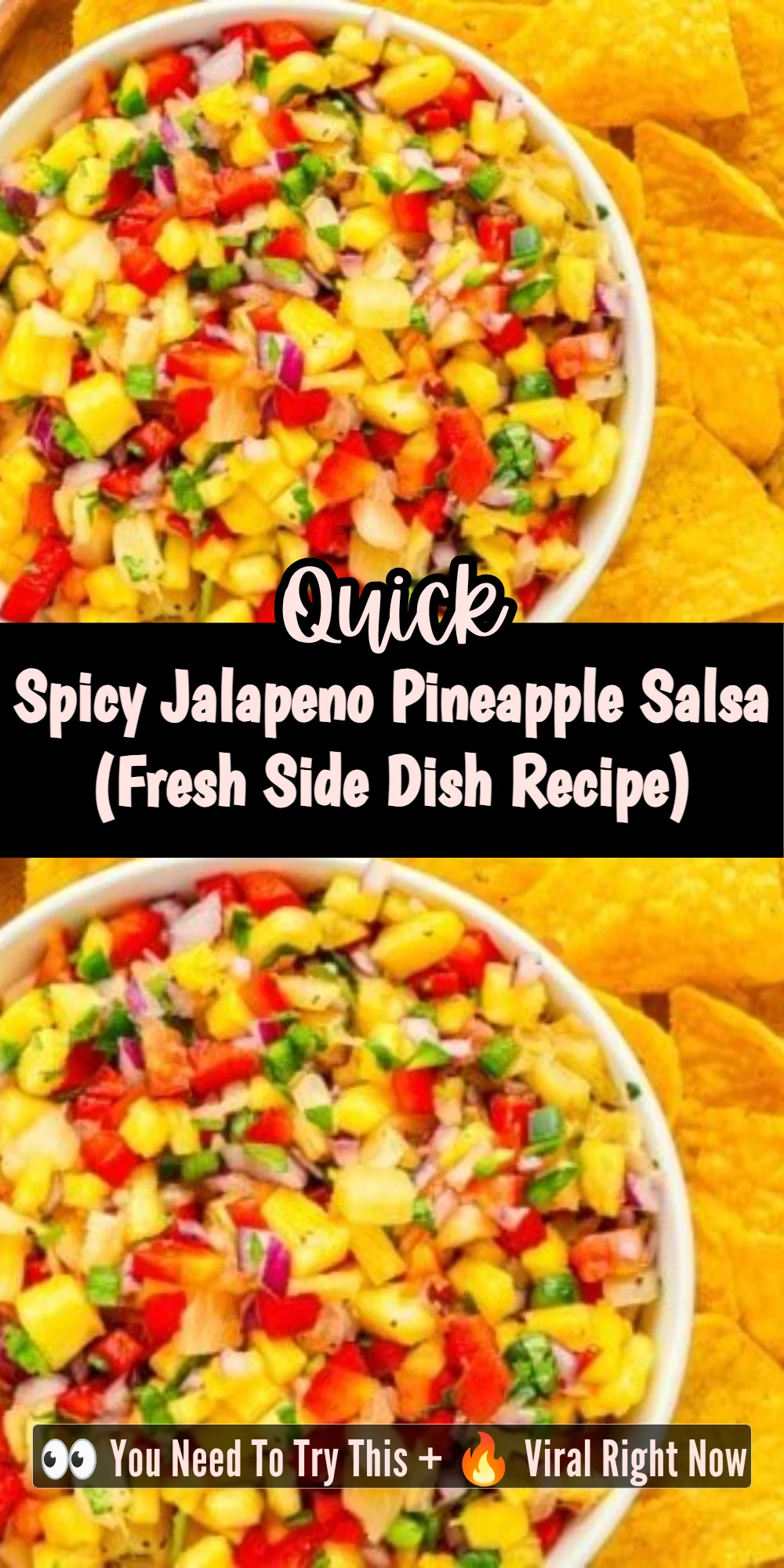 Spicy Jalapeno Pineapple Salsa (Fresh Side Dish Recipe)